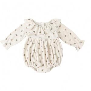 NEW RYLEE + CRU girls wendy romper in holly berry